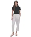 Dkny Jeans Women's Mid Rise Relaxed Pull-on Cargo Pants