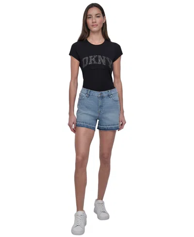 Dkny Jeans Women's Mid-rise Released-hem Denim Shorts In Kx7 - Reade