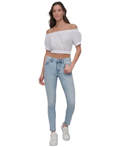 Dkny Jeans Women's Mid Rise Skinny Jeans In Kx5 - Dover(light Wash)