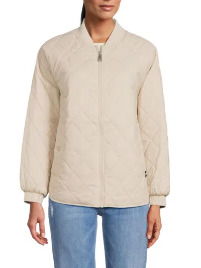 DKNY JEANS WOMEN'S QUILTED BOMBER JACKET