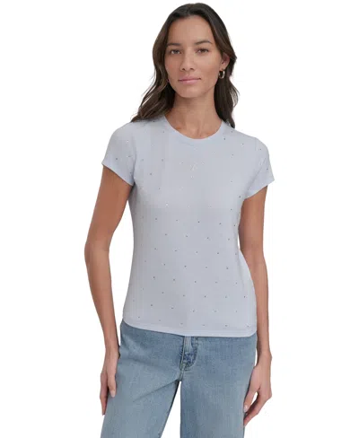 Dkny Jeans Women's Rhinestones Crewneck T-shirt