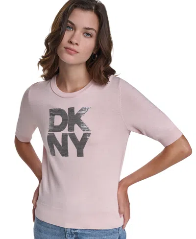 Dkny Jeans Women's Sequin Elbow-sleeve Sweater In Multi