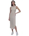 Dkny Jeans Women's Side-slit Tank Midi Dress In Neutral