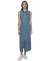Dkny Jeans Women's Sleeveless Denim Maxi Dress