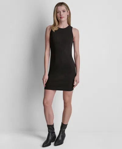Dkny Jeans Women's Sleeveless Studded Mini Tank Dress In Black