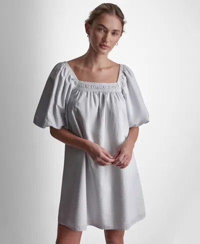 Dkny Jeans Women's Square Neck Mini Dress In White