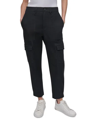 Dkny Jeans Women's Utility-pocket Cargo Pants In Blk - Black