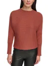 Dkny Jeans Womens Ribbed Dolman Sleeves Pullover Sweater In Multi