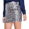 Dkny Jeans Women's Sequin Embellished Mini Skirt In Silver