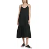 DKNY JEANS WOMENS V-NECK POCKET MAXI DRESS
