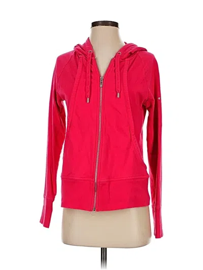 Pre-owned Dkny Jeans Zip Up Hoodie In Red
