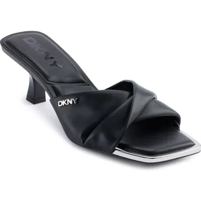 Dkny Jolaine Twist Sandal In Black