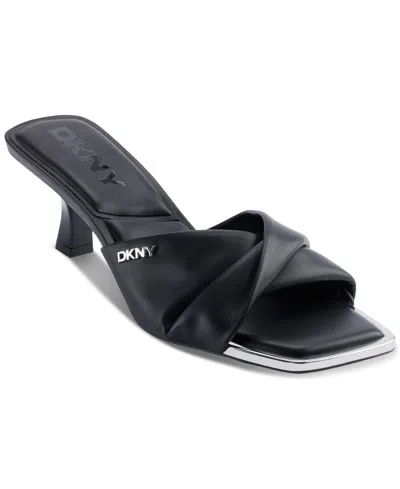 Dkny Jolaine Twist Sandals In Black
