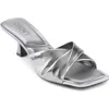 Dkny Jolaine Twist Slide Sandal In Nickel