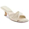 Dkny Jolaine Twist Womens Padded Insole Leather Heels In Beige