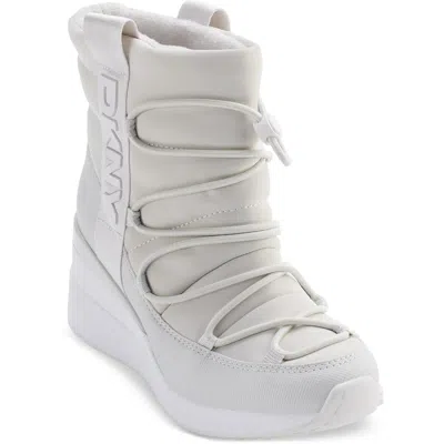 Dkny K4404326 Womens Logo Manmade Winter & Snow Boots In Gray