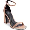 Dkny K4497313 Womens Logo Manmade Ankle Strap In Rose Gold