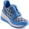 Dkny Women's Kamay Lace-up Wedge Sneakers In Cornflower
