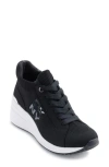 Dkny Kasia Wedge Sneaker In Black