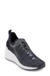 Dkny Keeva Wedge Sneaker In Bcg - Black/light Grey