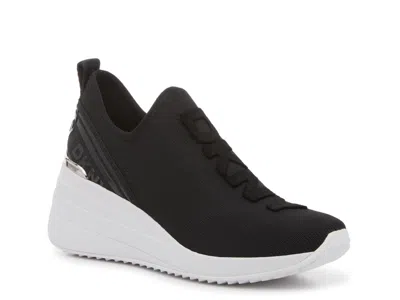 Dkny Keeva Wedge Sneaker In Black