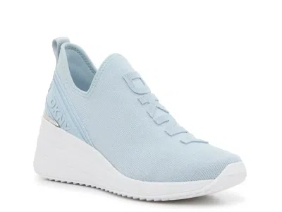 Dkny Keeva Wedge Sneaker In Blue