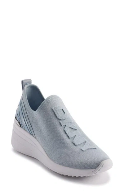 Dkny Keeva Wedge Sneaker In Celeste