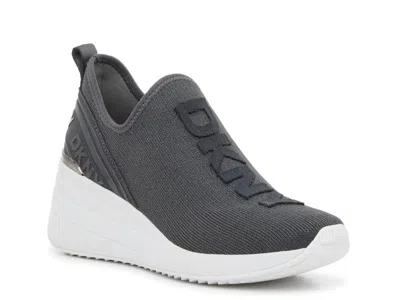 Dkny Keeva Wedge Sneaker In Gray