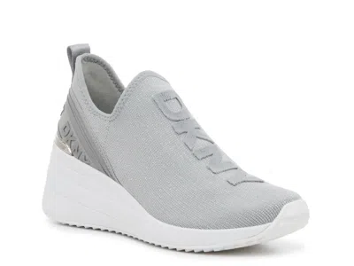 Dkny Keeva Wedge Sneaker In Gray