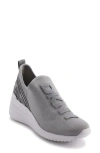 Dkny Keeva Wedge Sneaker In Nickel