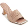 Dkny Keke Womens Embossed Leather Slide In Blush