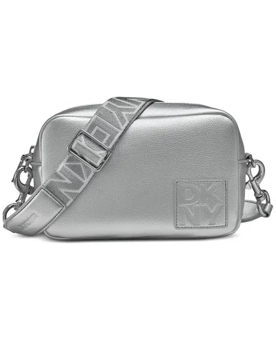 Dkny Kenza Small Camera Crossbody In Silver