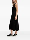 Dkny Keyhole Ribbed Dress In Black