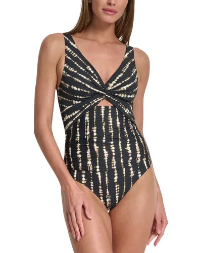 Dkny Keyhole Twist Swimsuit In Multi