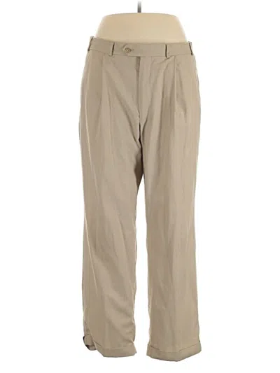 Pre-owned Dkny Khaki Pant In Brown