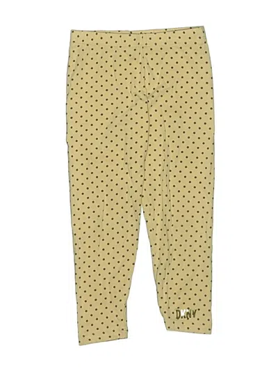 Pre-owned Dkny Kids' Khaki Pant In Yellow