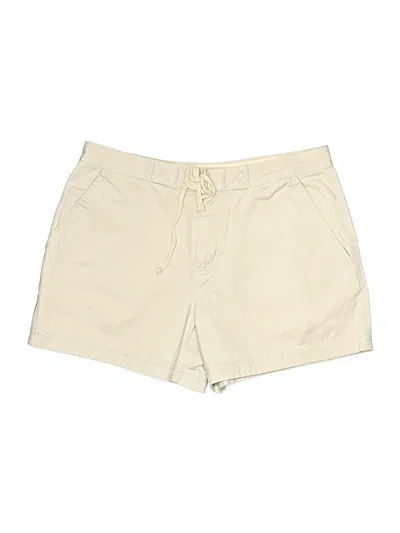 Pre-owned Dkny Khaki Shorts In Ivory