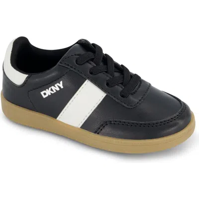 Dkny Kids' Dylan Damian Low Top Sneaker In Black