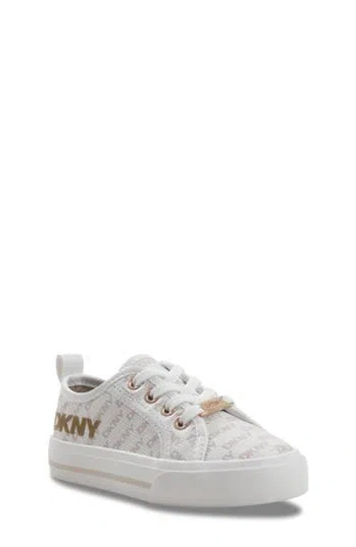 Dkny Kids' Hannah Cam Faux Leather Sneaker In White