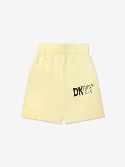 Dkny Kids Logo Bermuda Shorts In Yellow