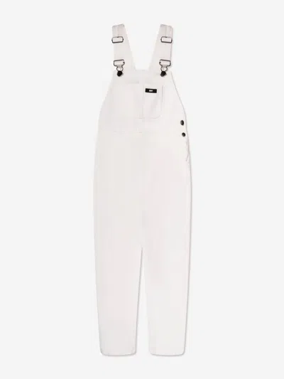 Dkny Kids Logo Dungarees In White