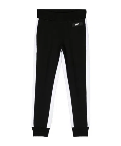 Dkny Kids Side Stripe Joggers In Black