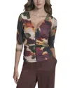 Dkny Knit Top In Multi