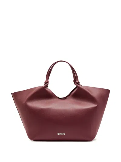 Dkny Knotted-handle Tote Bag In Red