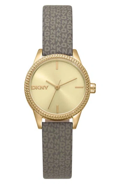 Dkny L 113 Leather Strap Watch In Neutral