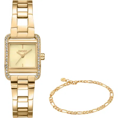 Dkny L 143 Bracelet Watch & Bracelet Set In Gray