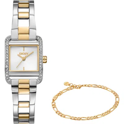 Dkny L 143 Bracelet Watch & Bracelet Set In Green