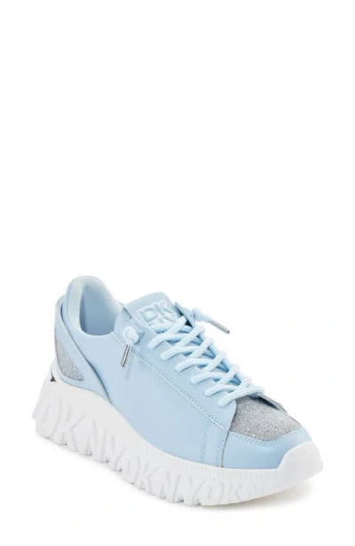 Dkny Lacamp Platform Trainer In Celeste