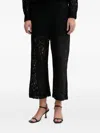 Dkny Lace-detail Trousers In Black