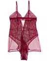 Dkny Lace Romper In Red
